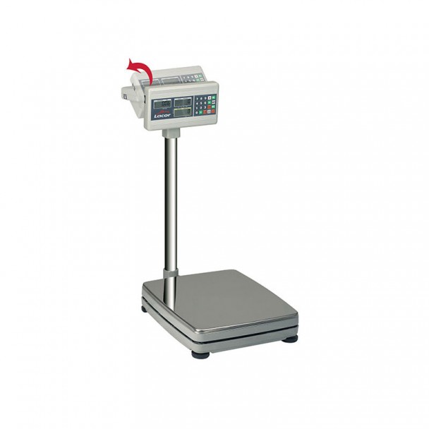 Báscula 150 kg Electrónica de Suelo con Base Inox Cuadrada