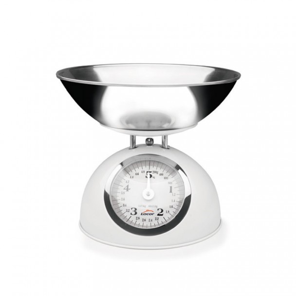 Báscula 5 kg Retro White