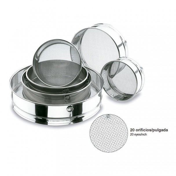 Cedazo 20 Orificios por Pulgada Inox 18/10