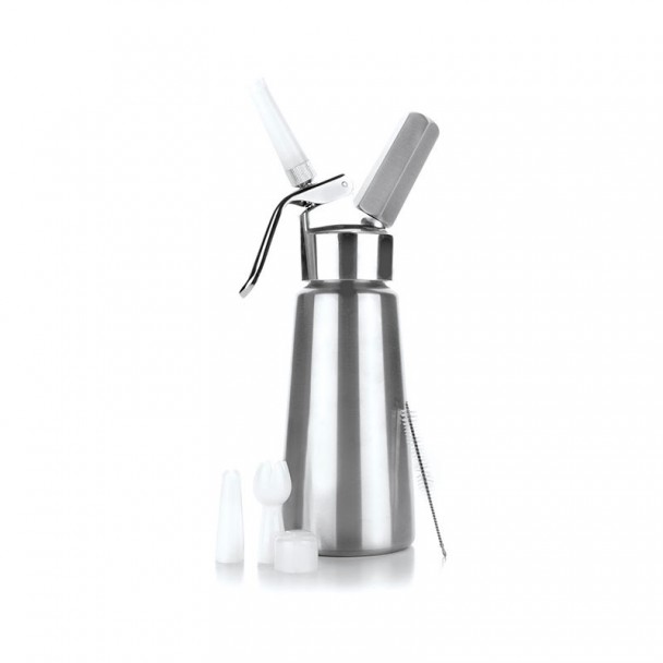 Sifón Crema Inox + Cabezal Aluminio