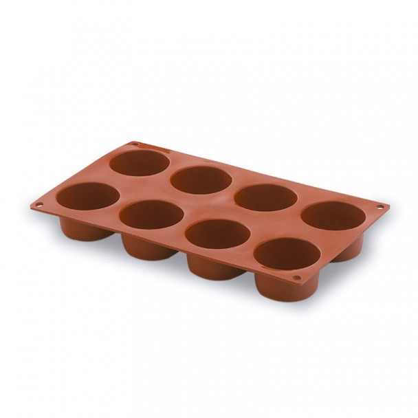 Molde Cilindro 8 Cavidades Silicona Pastryflex