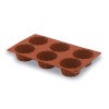 Molde Briochette 6 Cavidades 79 mm Silicona Pastryflex
