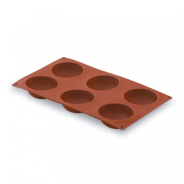 Molde Semiesférica 6 Cavidades Silicona Pastryflex