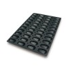 Molde Madalenas 44 Cavidades Silicona Black