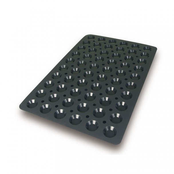 Molde Tartaletas 60 Cavidades Silicona Black
