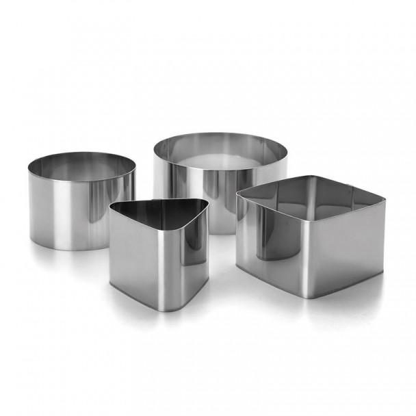 Juego Aros Repostería 4 Piezas Inox