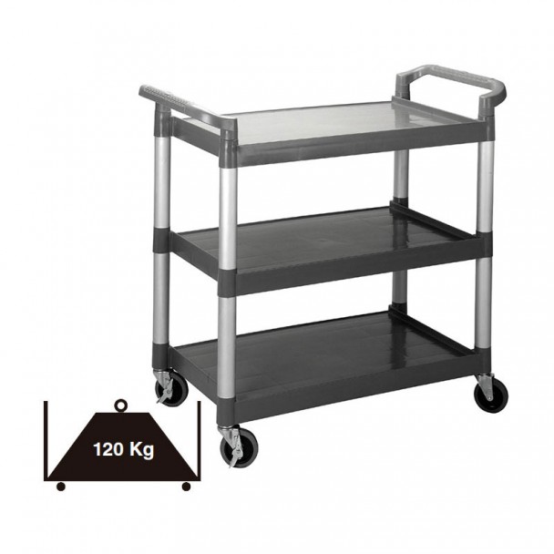 Carro Servicio 3 Bandejas Plástico 120 kg