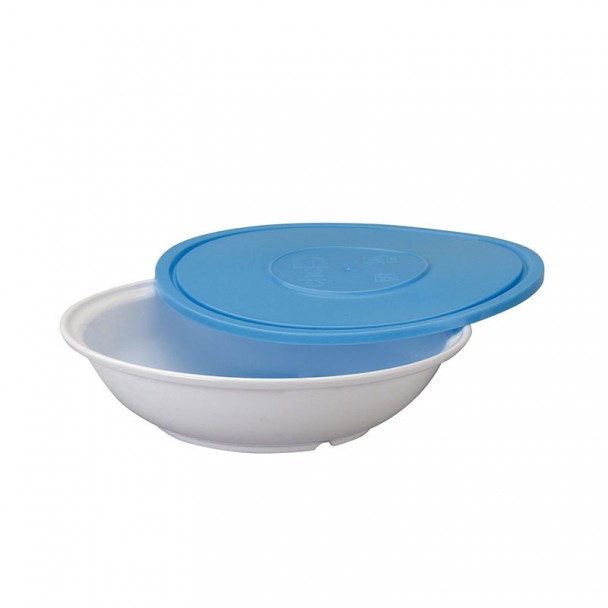 Plato Hondo Policarbonato 19x5 cm con Tapa