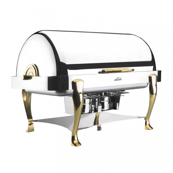 Chafing Dish GN 1/1 Roll Top con Patas de Latón