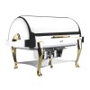 Chafing Dish GN 1/1 Roll Top con Patas de Latón