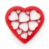 Molde Cortador Galletas Corazones