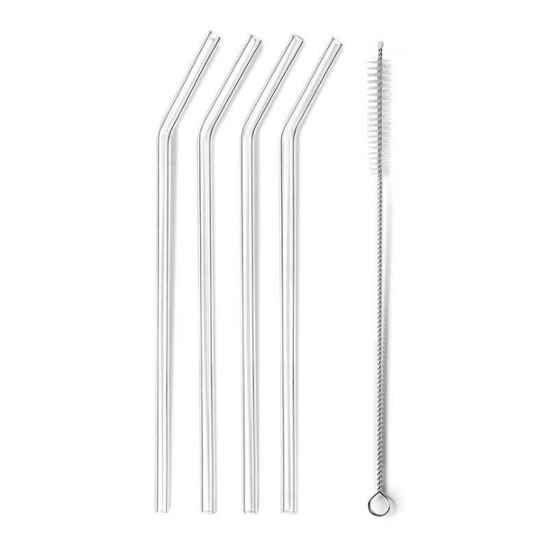 Set 4 Pajitas Reutilizables Cristal