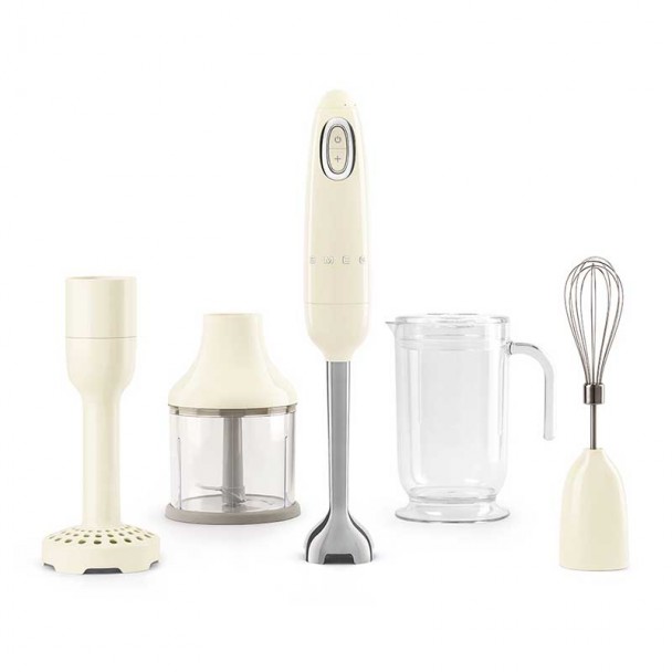 Batidora de Mano con Accesorios 50's Style Crema